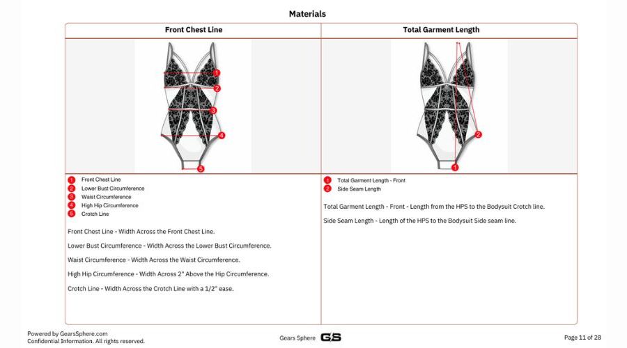 what is a Garment Measurement Specs and how to add it in a tech pack