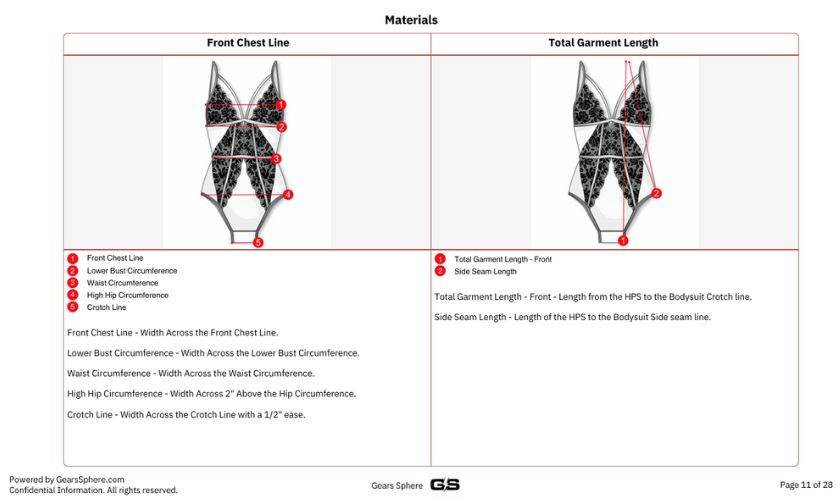 what is a Garment Measurement Specs and how to add it in a tech pack